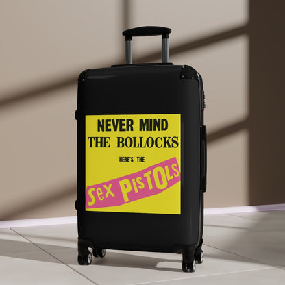 Getrott Sex Pistols Never Mind the Bollocks 1977 Black Cabin Suitcase Extended Storage Adjustable Telescopic Handle Double wheeled Polycarbonate Hard-shell Built-in Lock-Bags-Geotrott