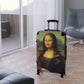 Getrott The Mona Lisa by Leonardo Da Vinci Black Cabin Suitcase Inner Pockets Extended Storage Adjustable Telescopic Handle Inner Pockets Double wheeled Polycarbonate Hard-shell Built-in Lock