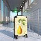 Getrott Yellow Pear Farm Collection Cabin Suitcase Inner Pockets Extended Storage Adjustable Telescopic Handle Inner Pockets Double wheeled Polycarbonate Hard-shell Built-in Lock