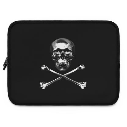 Getrott Black Skull and Bones Laptop Sleeve-Laptop Sleeve-Geotrott