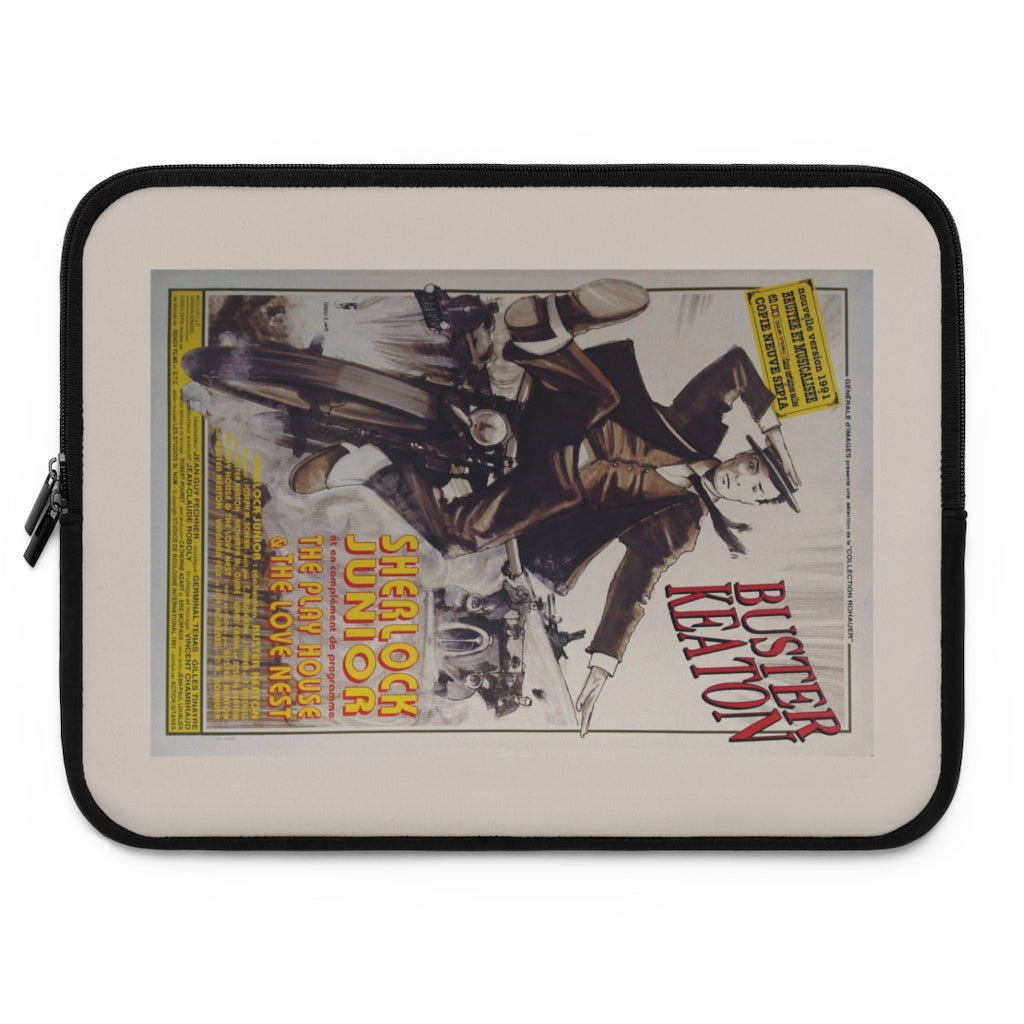 Getrott Sherlock Junior Movie Poster Laptop Sleeve-Laptop Sleeve-Geotrott