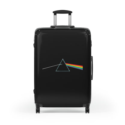 Getrott Pink Floyd Album Cover Black Cabin Suitcase Extended Storage Adjustable Telescopic Handle Double wheeled Polycarbonate Hard-shell Built-in Lock-Bags-Geotrott