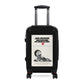 Getrott One Flew Over the Cuckos Nest Movie Poster Collection Cabin Suitcase Inner Pockets Extended Storage Adjustable Telescopic Handle Inner Pockets Double wheeled Polycarbonate Hard-shell Built-in Lock