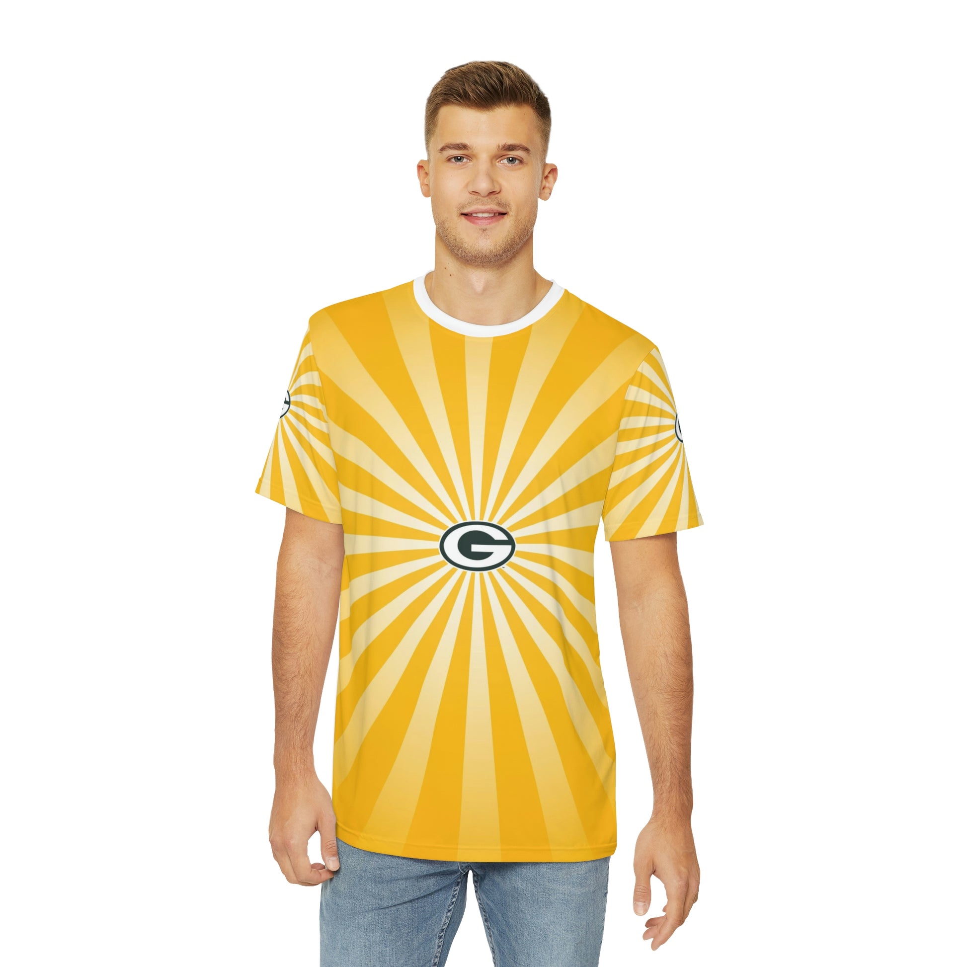 Geotrott NFL Green Bay Packers Men's Polyester All Over Print Tee T-Shirt-All Over Prints-Geotrott