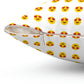 Geotrott Emojis Smiling Face with Heart-Eyes White Spun Polyester Square Pillow