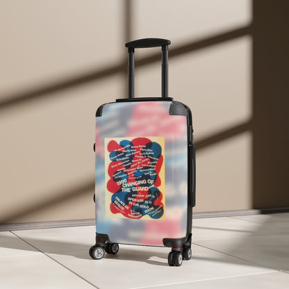 Getrott Palace De Beaute Nightclub Flyer 1990 Changing of The Guard Dj Sister Cabin Suitcase Extended Storage Adjustable Telescopic Handle Double wheeled Polycarbonate Hard-shell Built-in Lock-Bags-Geotrott