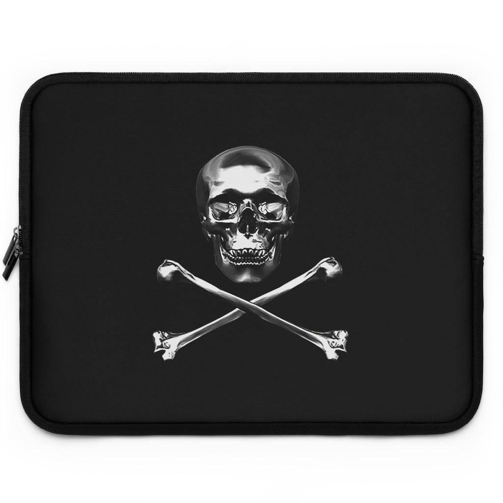 Getrott Black Skull and Bones Laptop Sleeve