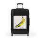 Getrott The Velvet Underground & Nico 1967 Album Cover Black Cabin Suitcase Inner Pockets Extended Storage Adjustable Telescopic Handle Inner Pockets Double wheeled Polycarbonate Hard-shell Built-in Lock