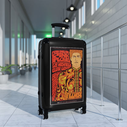 Getrott From England Pink Floyd Lee Michaels Clear Lights World Classic Poster Black Cabin Suitcase Extended Storage Adjustable Telescopic Handle Double wheeled Polycarbonate Hard-shell Built-in Lock-Bags-Geotrott