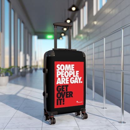 Getrott Some People are Gay Get Over It Stonewall World Classic Poster Black Cabin Suitcase Extended Storage Adjustable Telescopic Handle Double wheeled Polycarbonate Hard-shell Built-in Lock-Bags-Geotrott