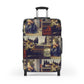 Getrott Annunciation by Leonardo Da Vinci Black Cabin Suitcase Inner Pockets Extended Storage Adjustable Telescopic Handle Inner Pockets Double wheeled Polycarbonate Hard-shell Built-in Lock