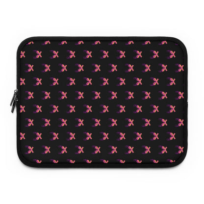 Getrott Pink Magnum Guns Pattern Black Laptop Sleeve-Laptop Sleeve-Geotrott