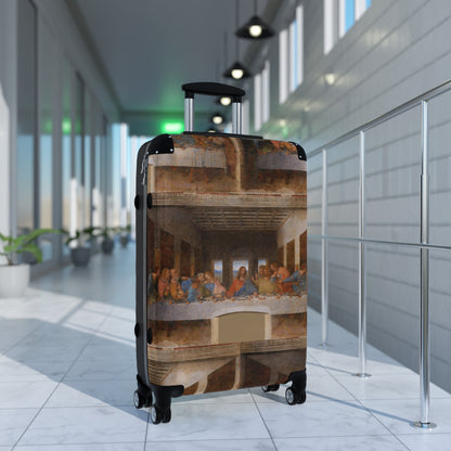 Getrott The Last Supper by Leonardo Da Vinci Black Cabin Suitcase Extended Storage Adjustable Telescopic Handle Double wheeled Polycarbonate Hard-shell Built-in Lock-Bags-Geotrott