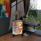 Getrott Eddy Bogaert Graffiti Art Girl Face 4 Cabin Suitcase Inner Pockets Extended Storage Adjustable Telescopic Handle Inner Pockets Double wheeled Polycarbonate Hard-shell Built-in Lock