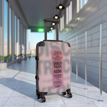 Getrott Disco Truck Nightclub Party Flyer Michael Alig James St James Larry Tee Rudoilf Lahoma Van Zandt Scott Currie Keoki Cabin Suitcase Carry-On Travel Check Luggage 4-Wheel Spinner Suitcase Bag Multiple Colors and Sizes-Bags-Geotrott