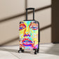 Getrott Mia Face Graffiti Art Cabin Suitcase Inner Pockets Extended Storage Adjustable Telescopic Handle Inner Pockets Double wheeled Polycarbonate Hard-shell Built-in Lock