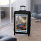 Getrott Fly South Sea Isles via PanAmerican Airlines World Classic Poster Black Cabin Suitcase Inner Pockets Extended Storage Adjustable Telescopic Handle Inner Pockets Double wheeled Polycarbonate Hard-shell Built-in Lock