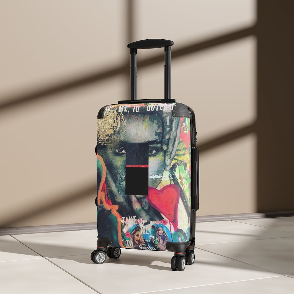 Getrott Eddy Bogaert Graffiti Art Girl Alien Gate Cabin Suitcase Extended Storage Adjustable Telescopic Handle Double wheeled Polycarbonate Hard-shell Built-in Lock-Bags-Geotrott