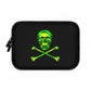 Getrott Green Skull and Bones Black Laptop Sleeve