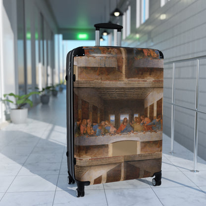 Getrott The Last Supper by Leonardo Da Vinci Black Cabin Suitcase Extended Storage Adjustable Telescopic Handle Double wheeled Polycarbonate Hard-shell Built-in Lock-Bags-Geotrott