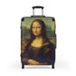Getrott The Mona Lisa by Leonardo Da Vinci Black Cabin Suitcase Inner Pockets Extended Storage Adjustable Telescopic Handle Inner Pockets Double wheeled Polycarbonate Hard-shell Built-in Lock