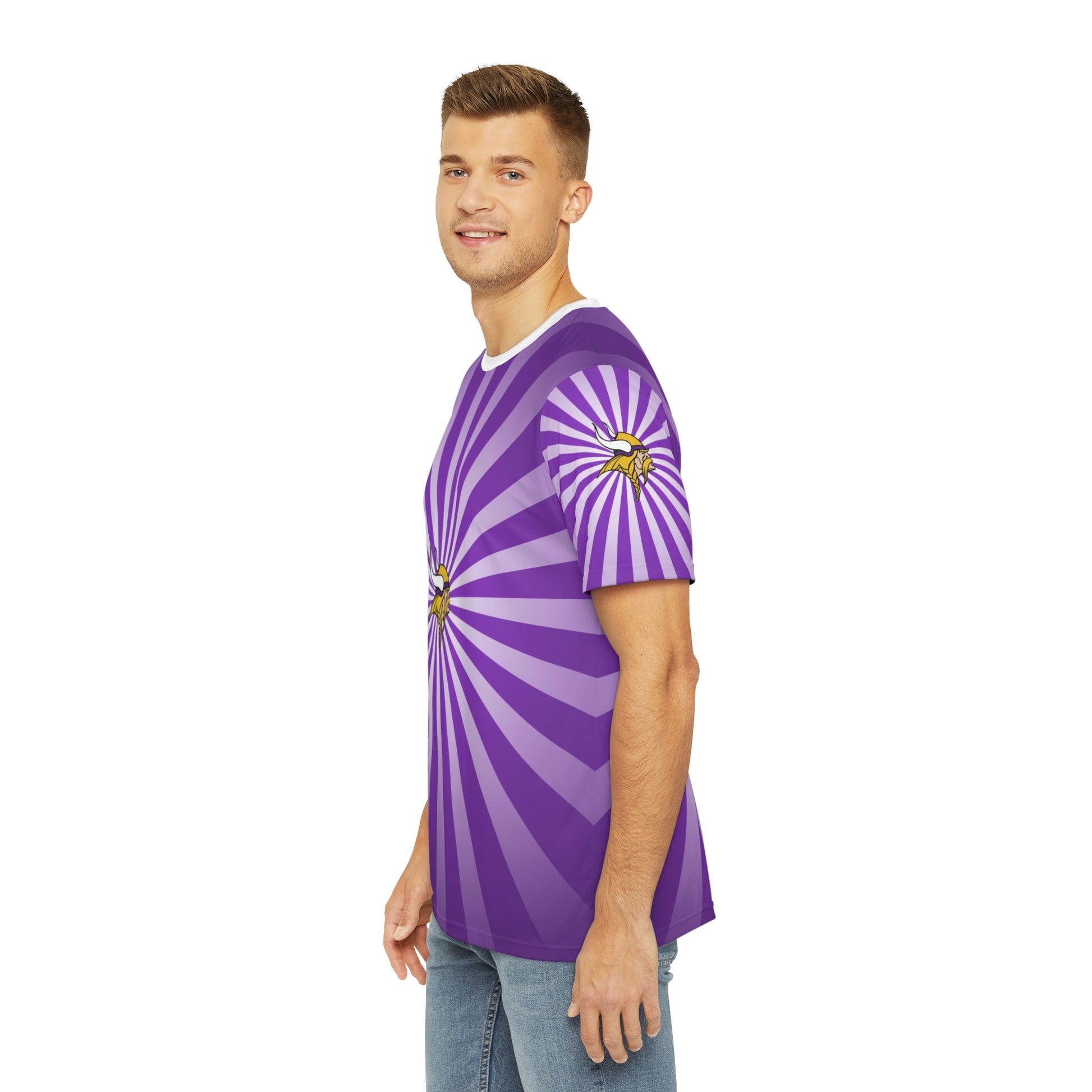 Geotrott NFL Minnesota Vikings Men's Polyester All Over Print Tee T-Shirt-All Over Prints-Geotrott