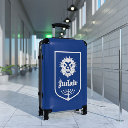 Getrott Tribes of Israel Judah Blue Cabin Suitcase Extended Storage Adjustable Telescopic Handle Double wheeled Polycarbonate Hard-shell Built-in Lock-Bags-Geotrott