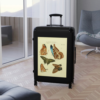 Getrott Butterflies Macrolepidopteran Rhopalocera Lepidoptera Papilic Achivi Cabin Suitcase Rolling Luggage Extended Storage Adjustable Telescopic Handle Double wheeled Polycarbonate Hard-shell Built-in Lock-Bags-Geotrott