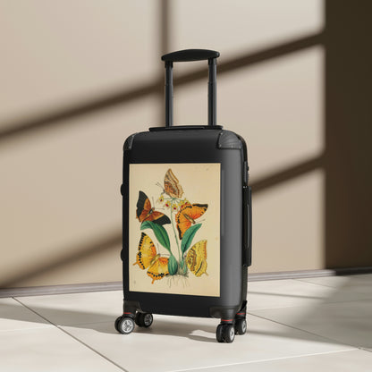 Getrott Butterflies Macrolepidopteran Rhopalocera Yellow Lepidoptera Cabin Suitcase Rolling Luggage Extended Storage Adjustable Telescopic Handle Double wheeled Polycarbonate Hard-shell Built-in Lock-Bags-Geotrott