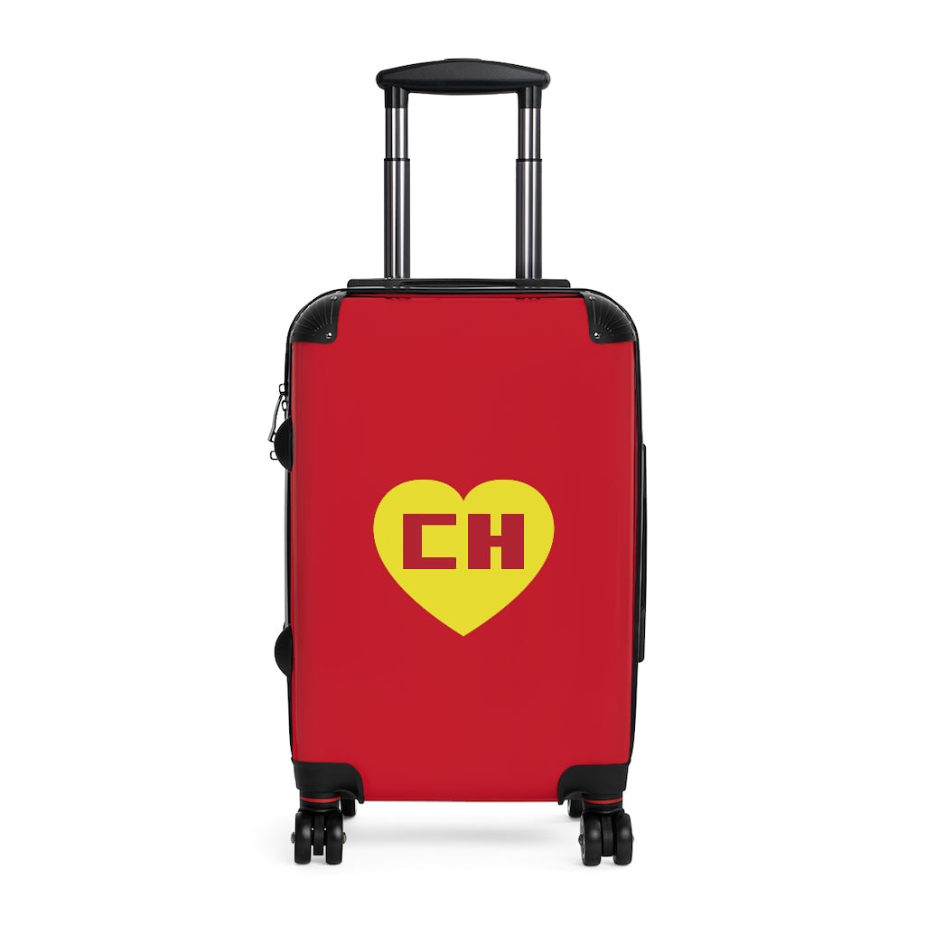 Getrott El Chapulin Colorado Chespirito Red Cabin Suitcase Inner Pockets Extended Storage Adjustable Telescopic Handle Inner Pockets Double wheeled Polycarbonate Hard-shell Built-in Lock