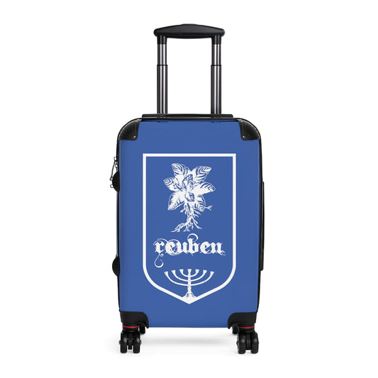 Getrott Tribes of Israel Reuben Blue Cabin Suitcase Extended Storage Adjustable Telescopic Handle Double wheeled Polycarbonate Hard-shell Built-in Lock-Bags-Geotrott