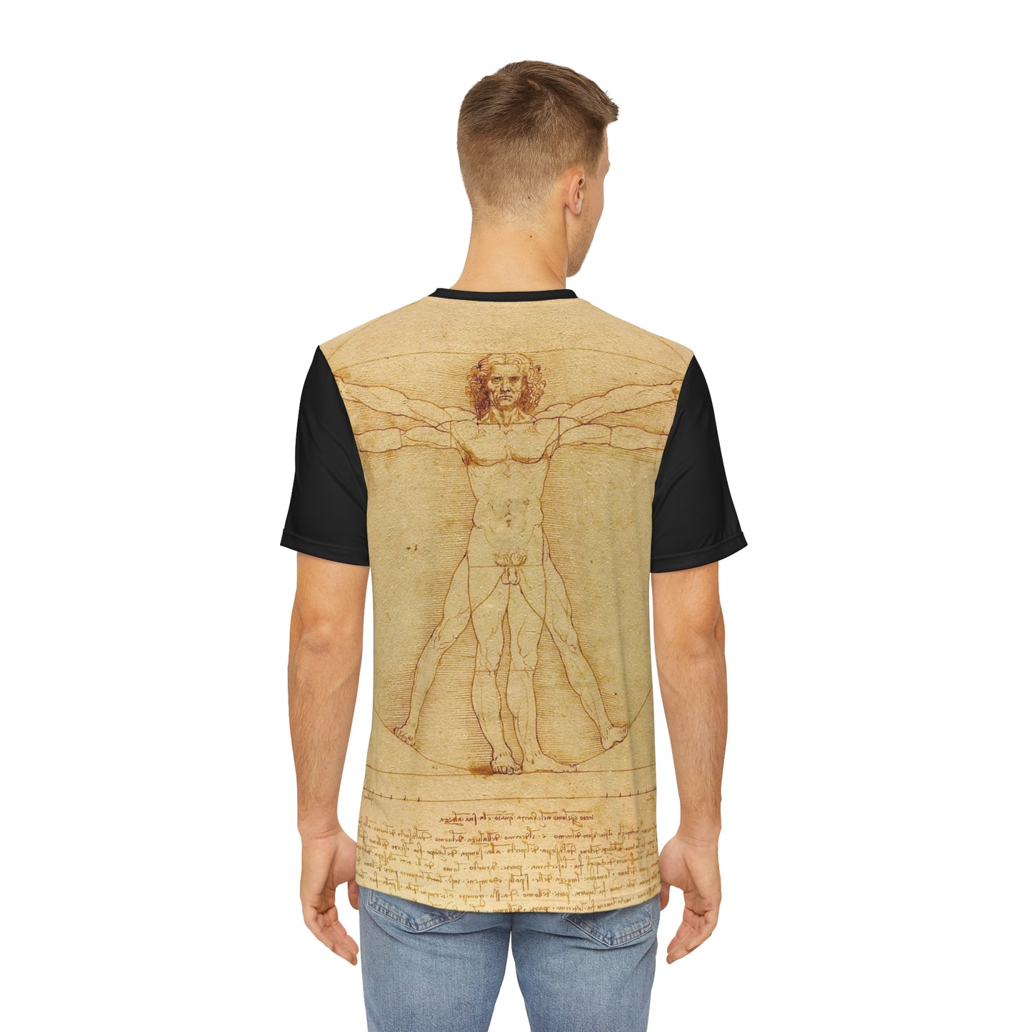 Da Vinci Vitruve Luc Viatour Classic Art Men's Polyester Tee (AOP)