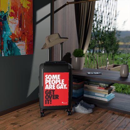 Getrott Some People are Gay Get Over It Stonewall World Classic Poster Black Cabin Suitcase Extended Storage Adjustable Telescopic Handle Double wheeled Polycarbonate Hard-shell Built-in Lock-Bags-Geotrott