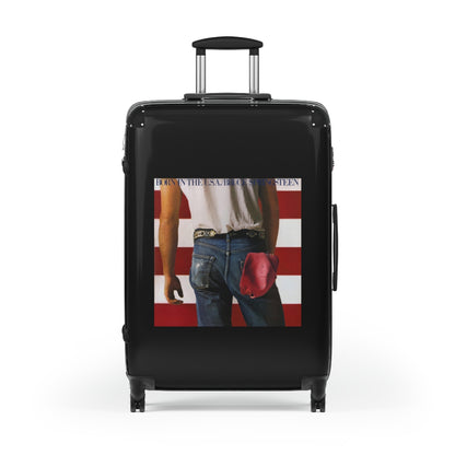 Getrott Bruce Springstein Born in The USA Black Cabin Suitcase Extended Storage Adjustable Telescopic Handle Double wheeled Polycarbonate Hard-shell Built-in Lock-Bags-Geotrott