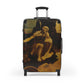 Getrott Saint Jerome in the Wilderness by Leonardo Da Vinci Black Cabin Suitcase Inner Pockets Extended Storage Adjustable Telescopic Handle Inner Pockets Double wheeled Polycarbonate Hard-shell Built-in Lock
