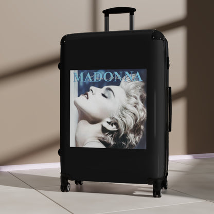 Getrott Madonna True Blue 1986 Black Cabin Suitcase Extended Storage Adjustable Telescopic Handle Double wheeled Polycarbonate Hard-shell Built-in Lock-Bags-Geotrott