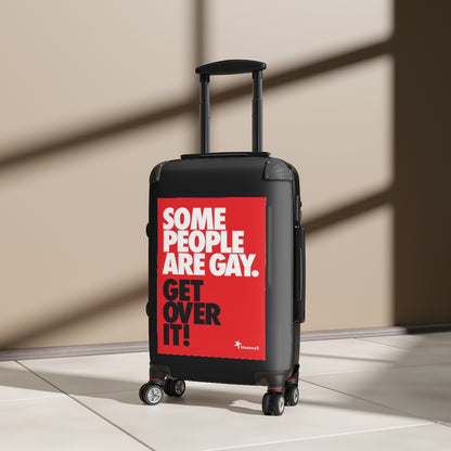 Getrott Some People are Gay Get Over It Stonewall World Classic Poster Black Cabin Suitcase Extended Storage Adjustable Telescopic Handle Double wheeled Polycarbonate Hard-shell Built-in Lock-Bags-Geotrott